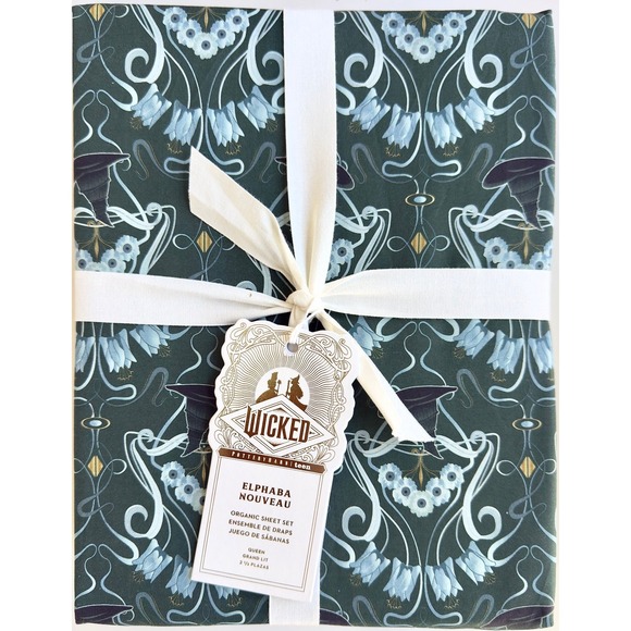 Pottery Barn Teen Other - Pottery Barn Teen Wicked Elphaba Nouveau Organic Queen Sheet Set NWT Retail $159